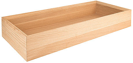 Holztablett rechteckig ohne Inhalt.