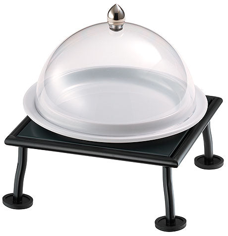 Buffetständer mit Glashaube.