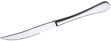 Edelstahl-Tafelmesser mit Wellenschliff.