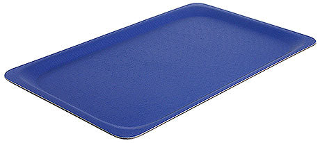 Blaues Tablett für Gastronomiebedarf.