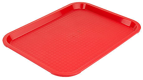 Rotes Tablett für Gastronomiebedarf.