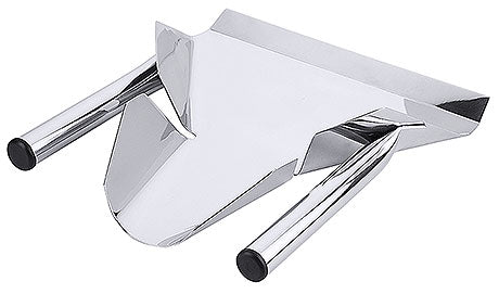 Metallschaufel mit zwei Griffen.