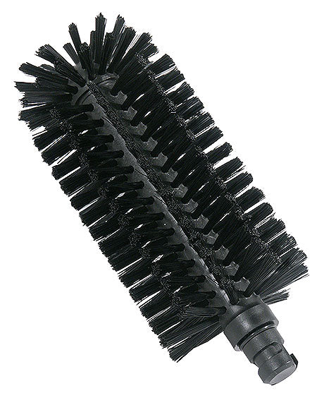 Schwarze Reinigungsbürste für Maschinen.