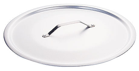 Topfdeckel aus Edelstahl mit Griff.