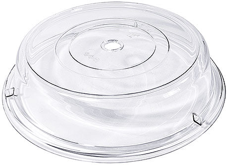 Transparente Kunststoff-Abdeckhaube für Teller.
