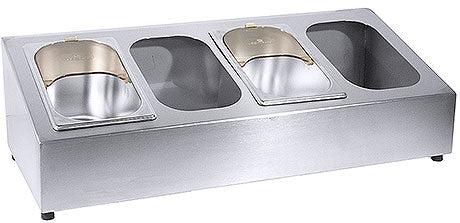 Edelstahl-Behälter für Gastronomiebedarf.