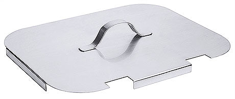 Edelstahl-Gastronomiedeckel mit Griff.