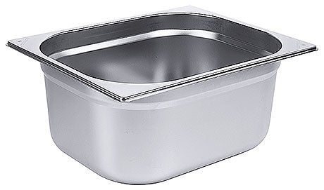 Edelstahl-Gastronormbehälter für Küche.