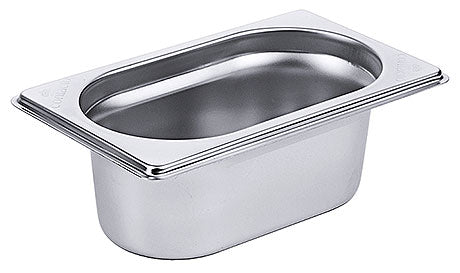 Edelstahl-Gastronormbehälter, rechteckig, tief.