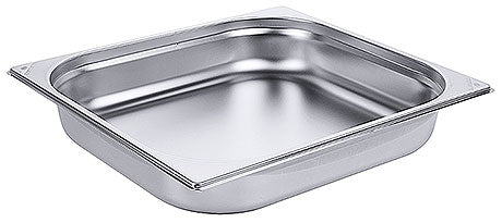 Edelstahl-Gastronormbehälter für Küche.