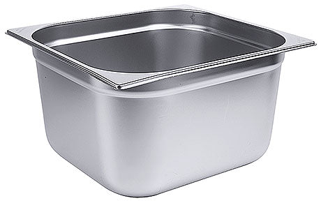 Edelstahl-Gastronormbehälter für Küche.