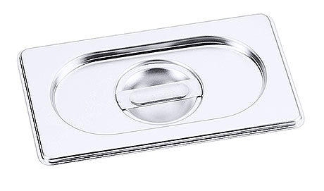 Edelstahl-Gastronorm-Deckel mit Griff.