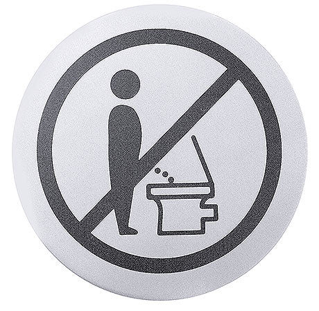 Verbotsschild: Nicht ins Urinal urinieren.