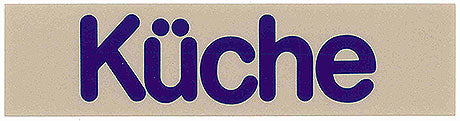 Schild mit dem Wort "Küche".