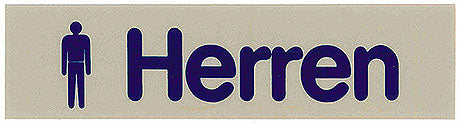 Schild "Herren" mit Piktogramm.