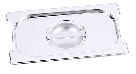 Edelstahl-Gastronorm-Deckel mit Griff.