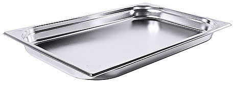 Edelstahl-Gastronormbehälter für Küche.