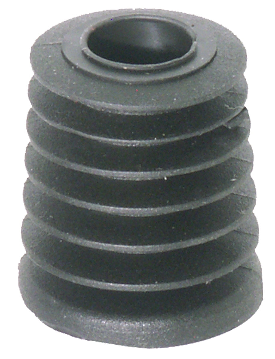 Schwarzer Gummipuffer für Möbel.
