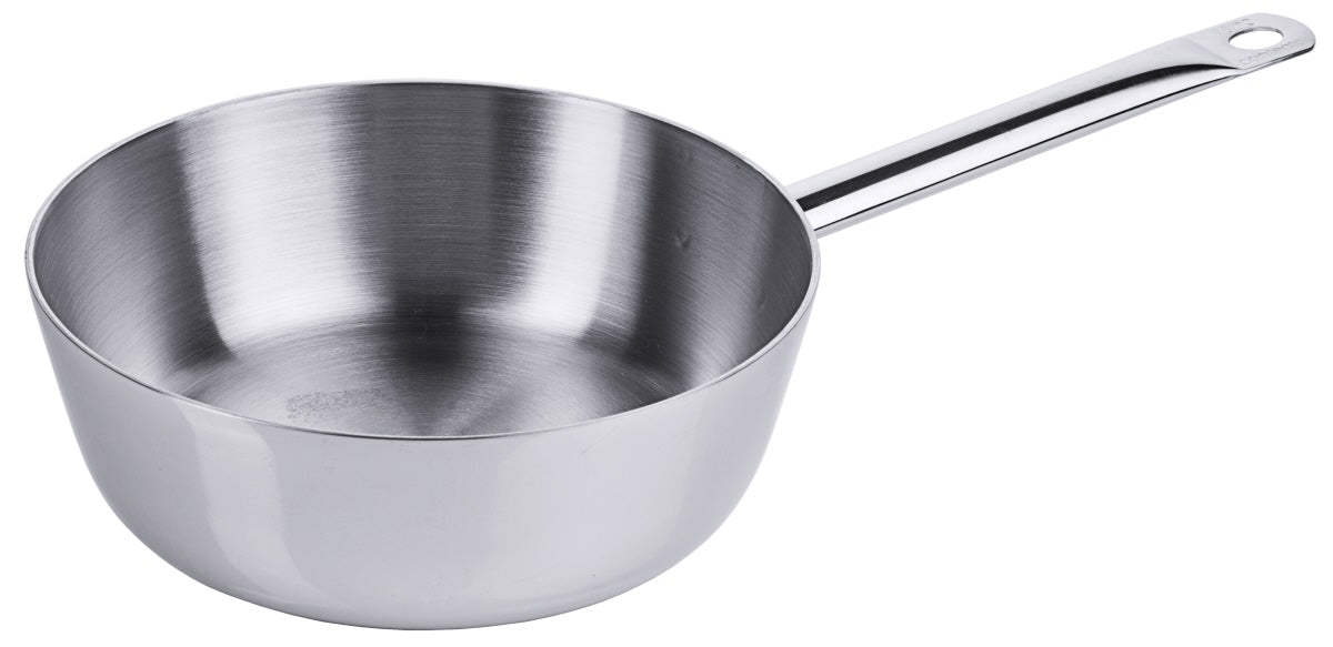 Edelstahlkasserolle mit Stielgriff