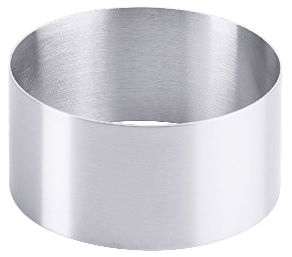 Metallring, zylindrisch, Edelstahl, glatt.