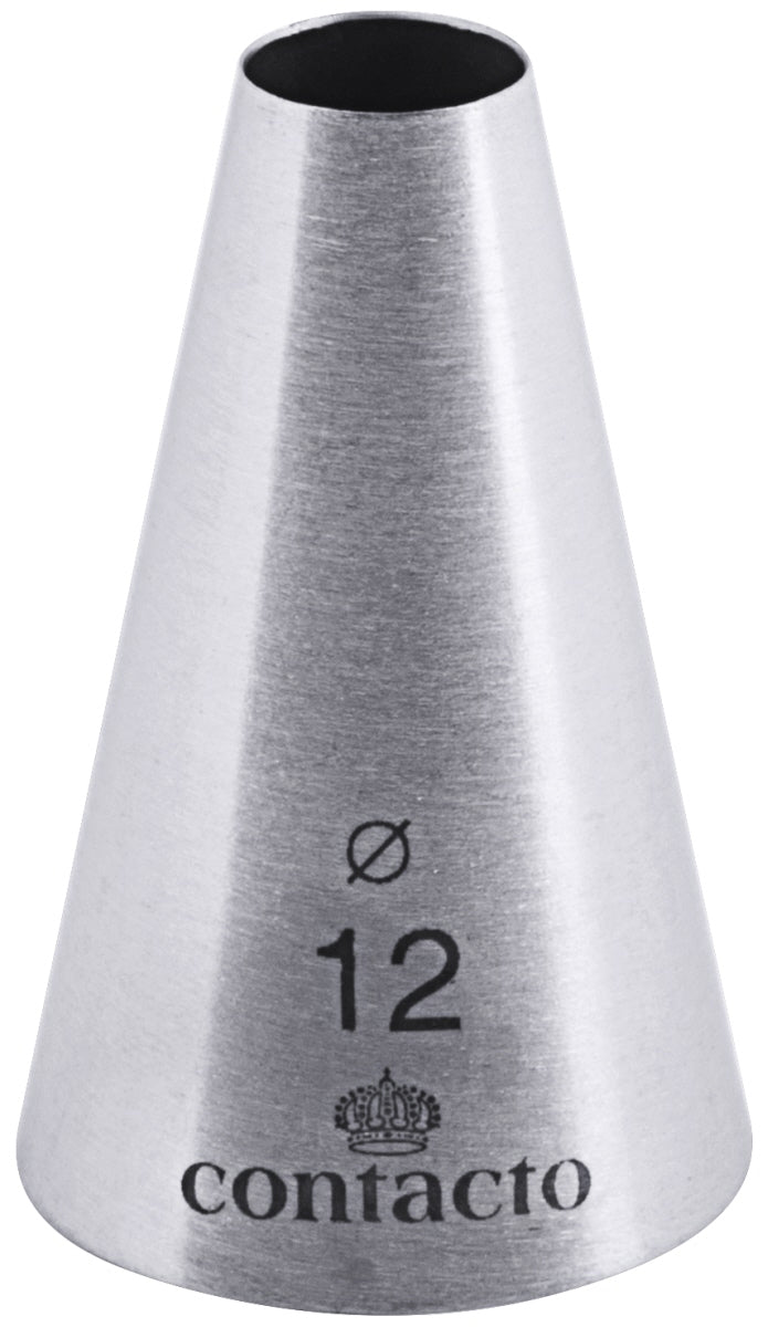 Edelstahl-Spritztülle mit Nummer 12.