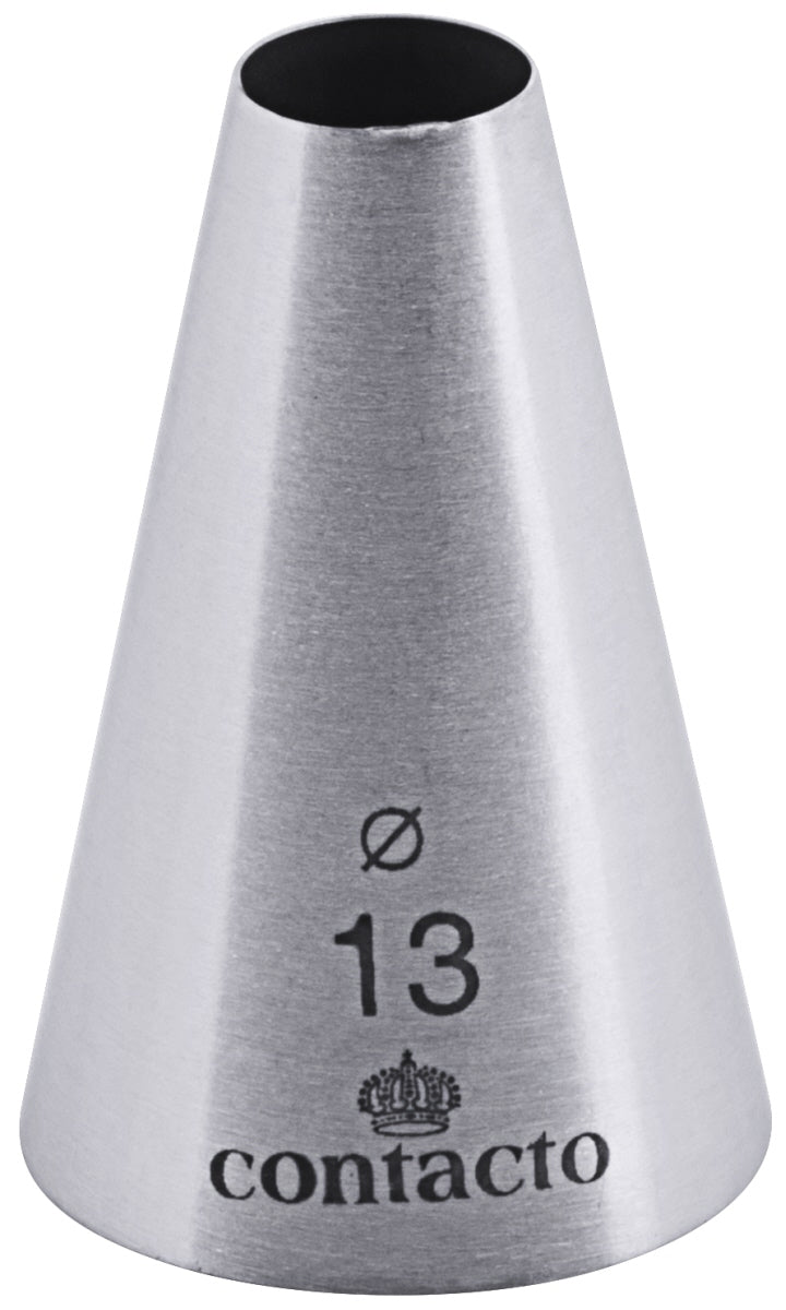 Edelstahl-Spritztülle mit Nummer 13.