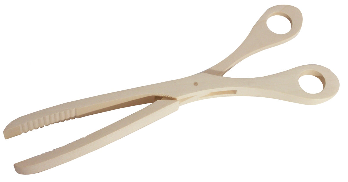 Küchenschere aus Kunststoff, beige.