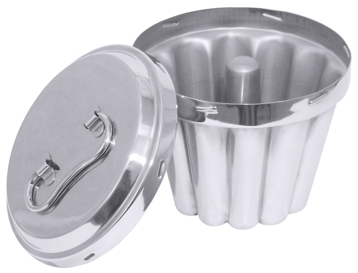 Edelstahl-Gugelhupfform mit Deckel