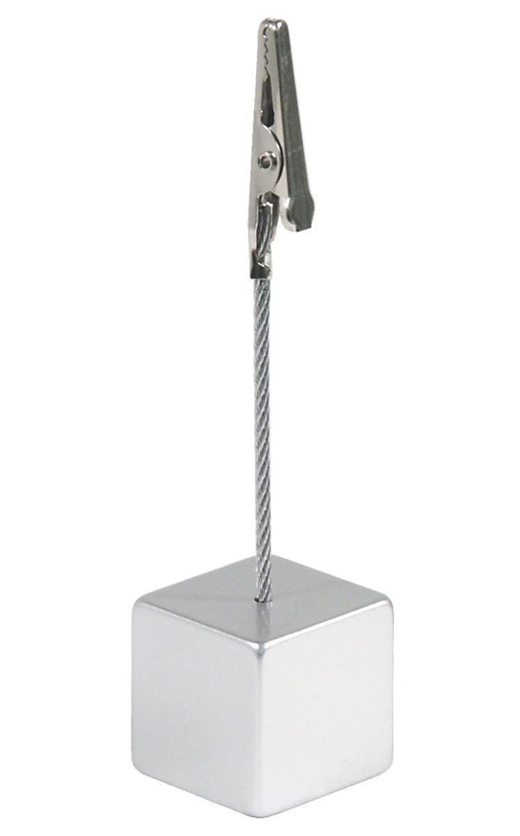 Notizhalter mit Klammer und Würfel.