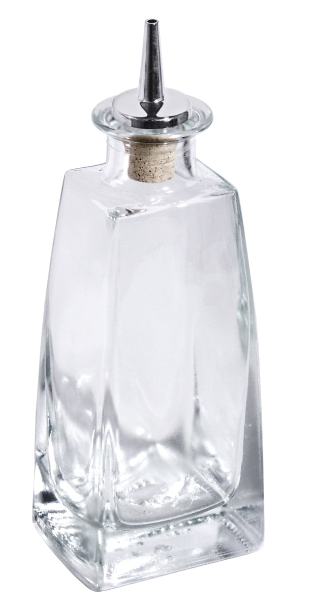 Glasflasche mit Ausgießer.