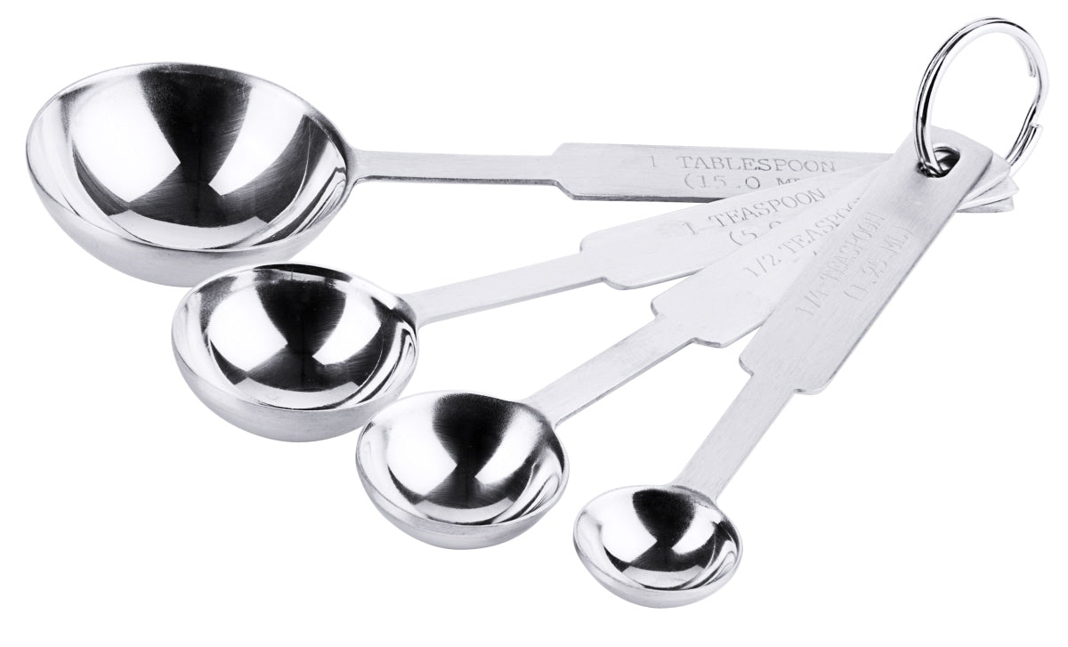 Messlöffel-Set aus Edelstahl.