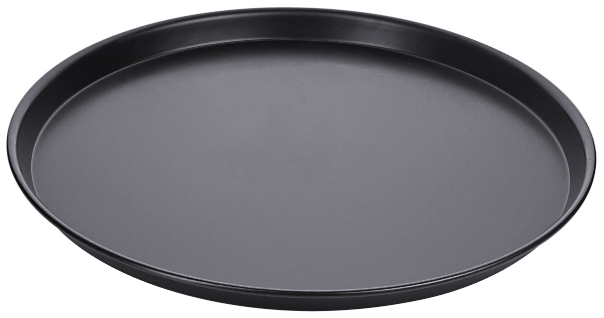Schwarzes rundes Serviertablett