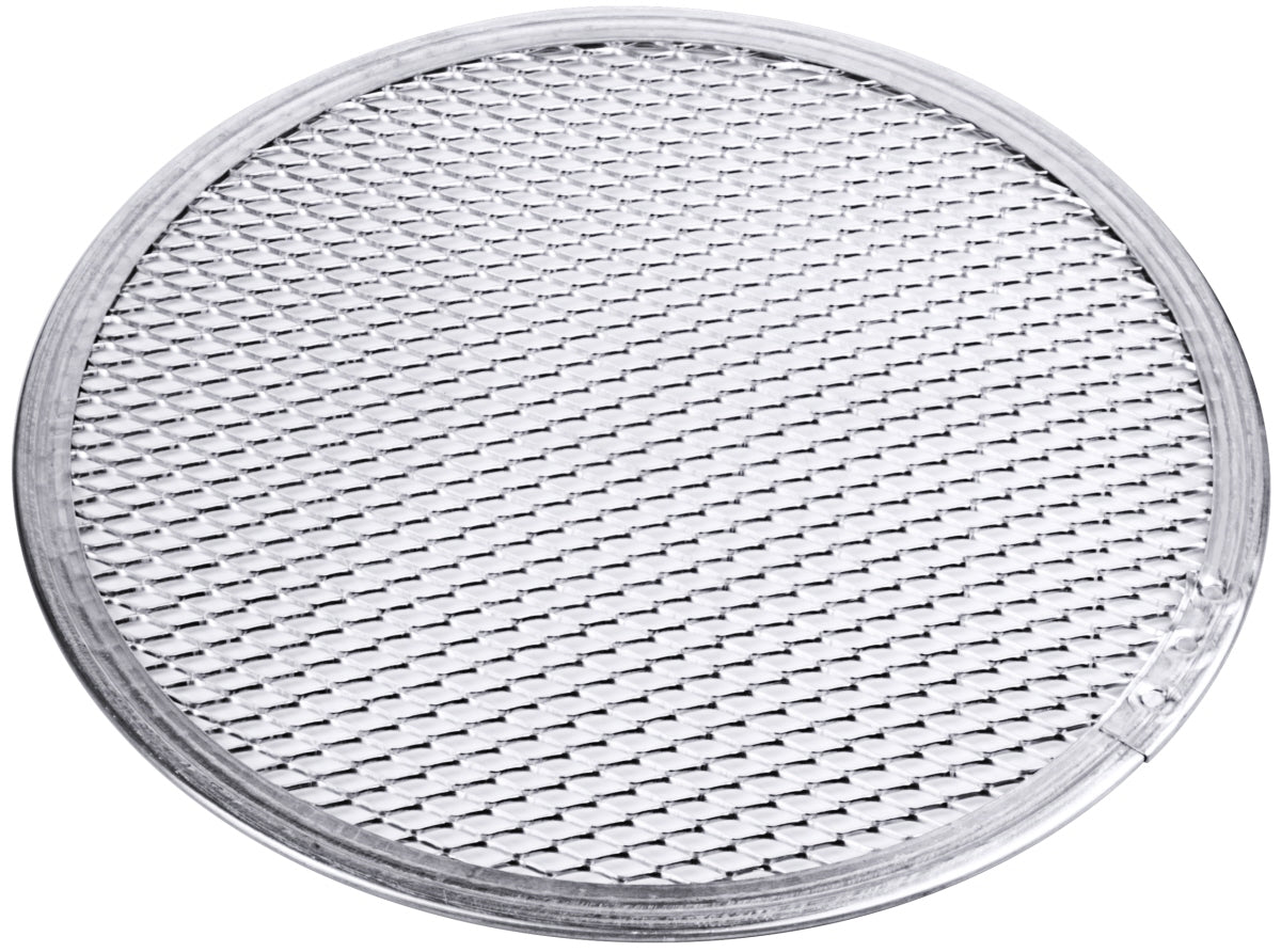Rundes Metallgitter für Pizza.