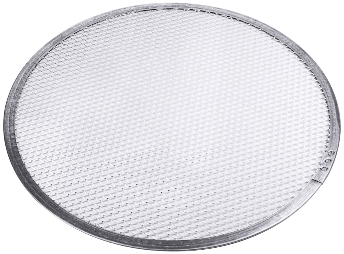 Rundes Pizzagitter aus Metall.