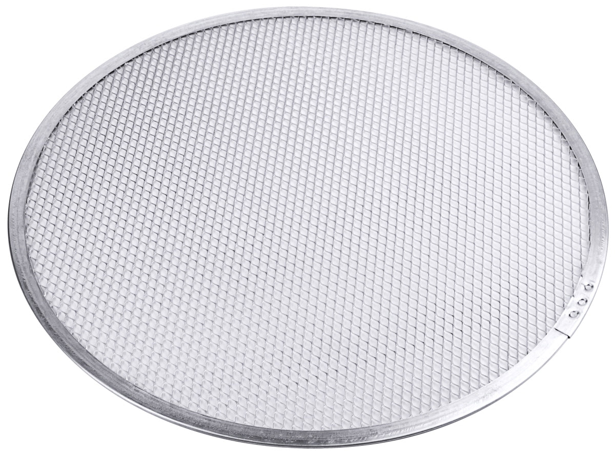 Rundes Pizzagitter aus Metall.