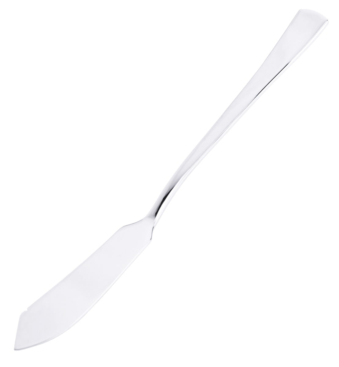 Silberner Buttermesser aus Edelstahl.