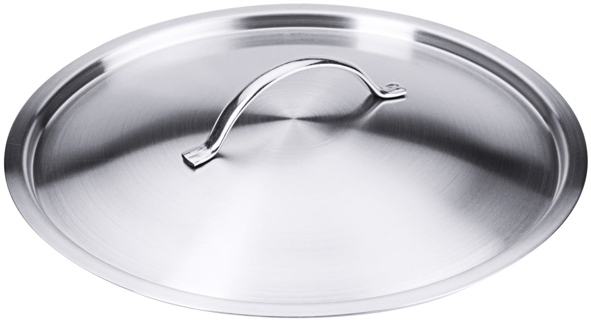 Edelstahl-Topfdeckel mit Griff.