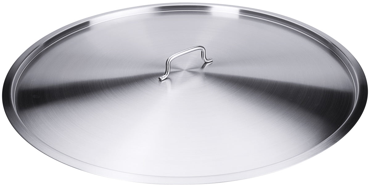 Edelstahl-Topfdeckel mit Griff.
