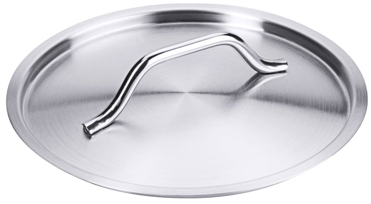 Edelstahl-Topfdeckel mit Griff.