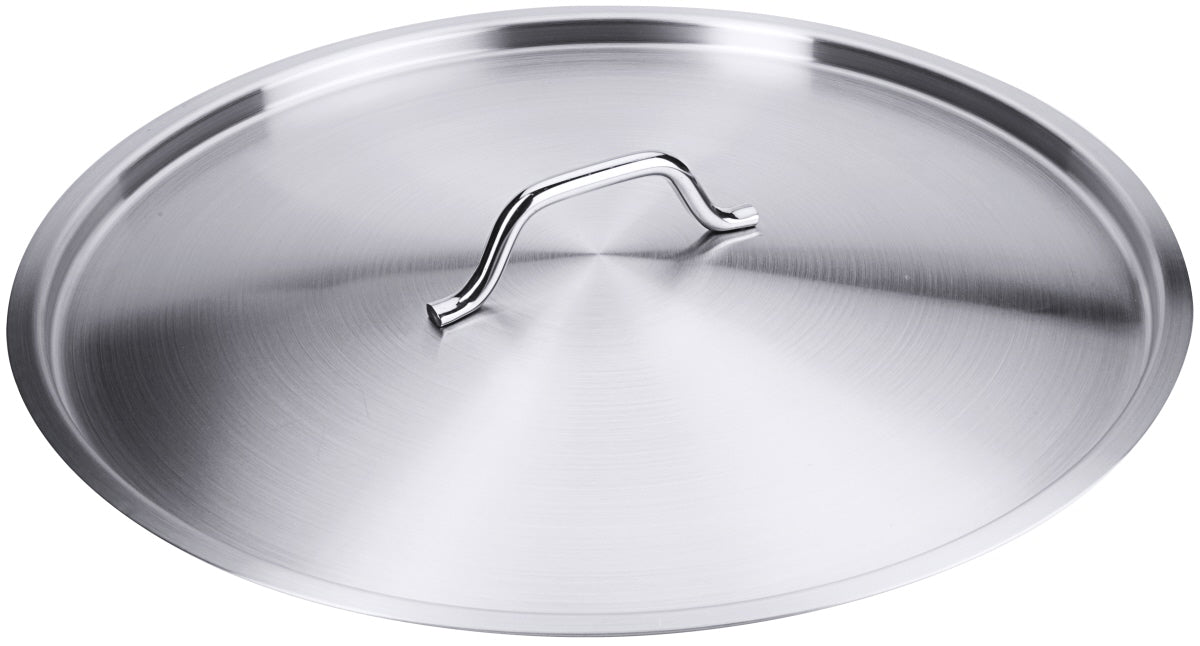 Edelstahl-Topfdeckel mit Griff.