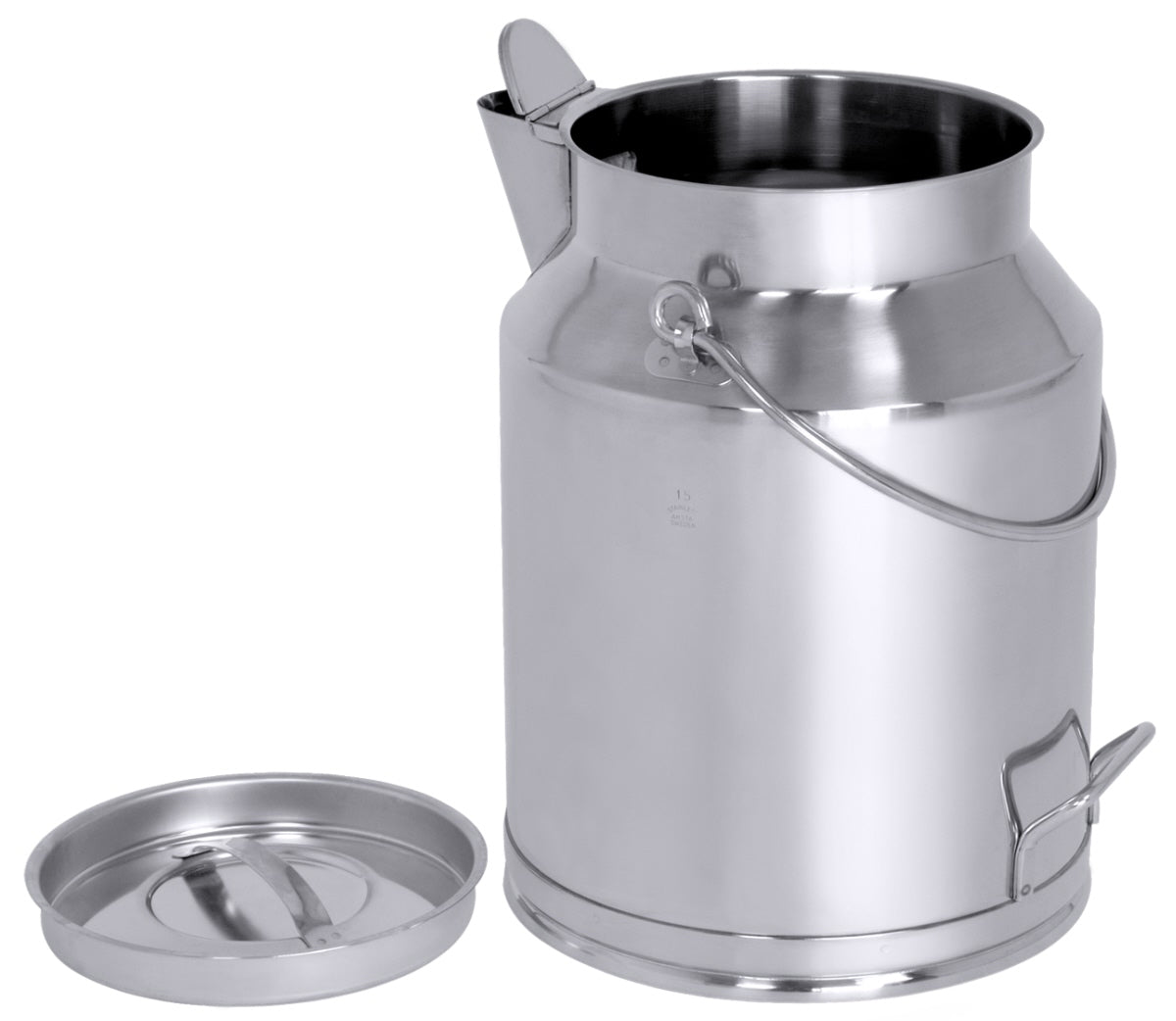 Edelstahl-Milchkanne mit Deckel