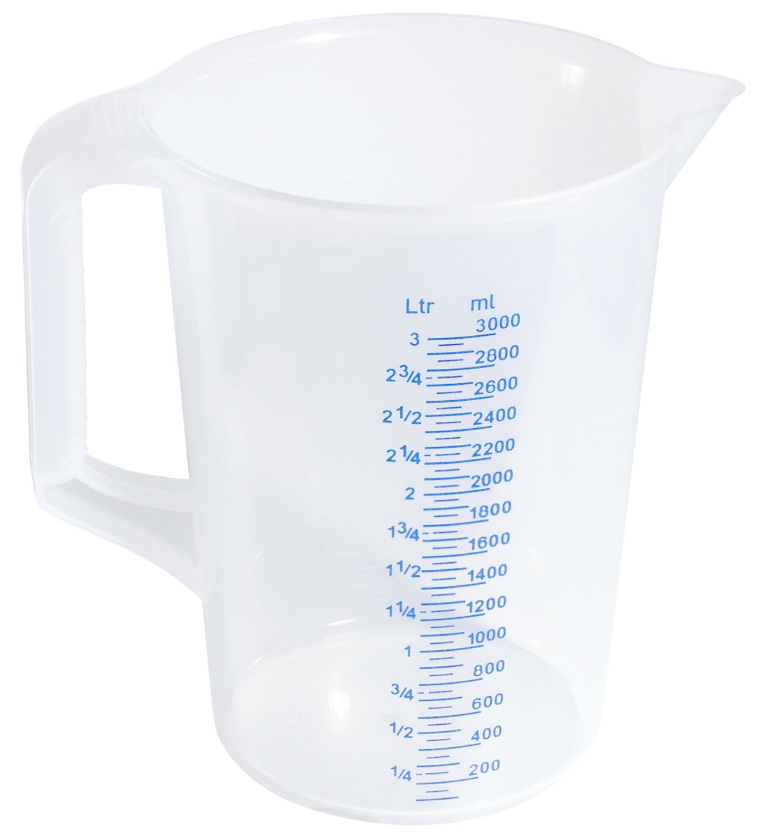 Messbecher mit Skala, transparent.