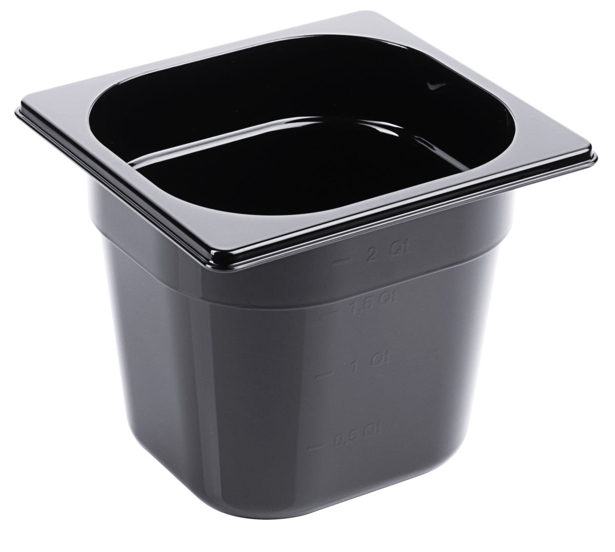 Schwarze GN-Behälter für Gastronomie.