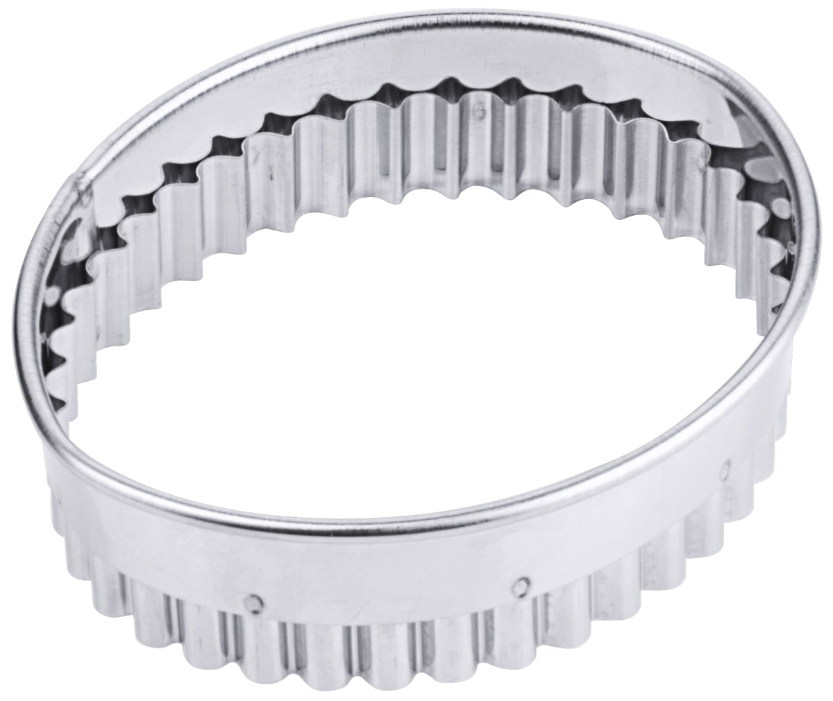 Metallischer Ausstechring mit Wellenrand