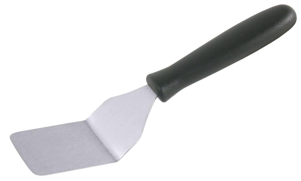 Küchenspatel mit schwarzem Griff.