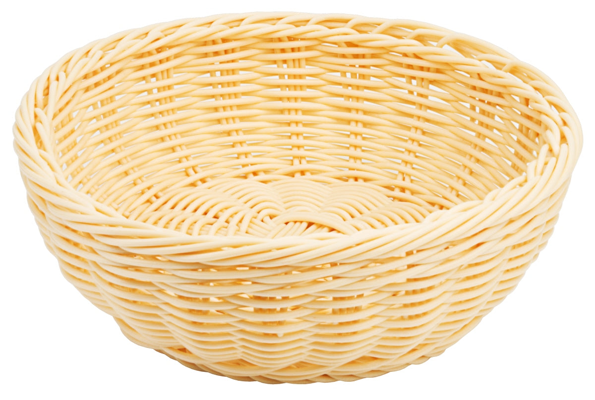 Leerer geflochtener Brotkorb.