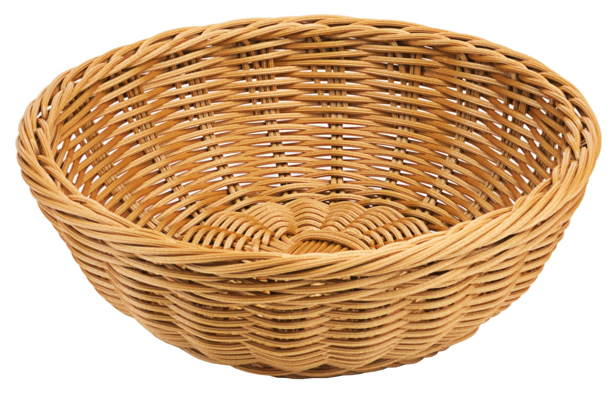Leerer geflochtener Brotkorb aus Weide.