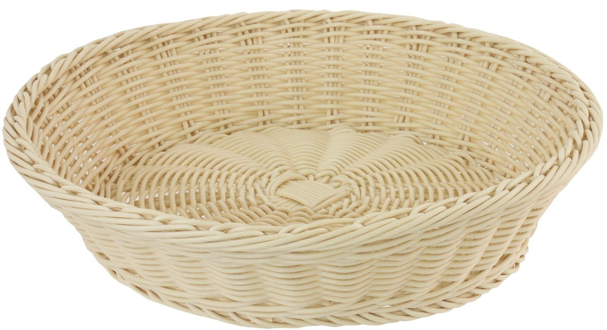 Leerer geflochtener Brotkorb.