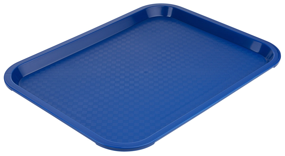 Blaues Tablett für Gastronomiebedarf.