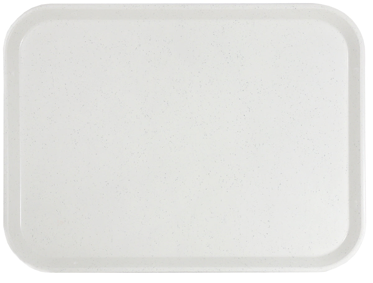Weißes Tablett für Gastronomiebedarf.
